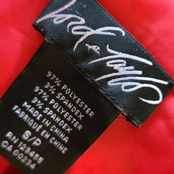 Red Lord&Taylor Button Up Blouse - Picture 3 of 3